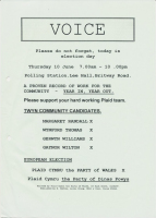 1999 Voice Twyn Dinas Powys